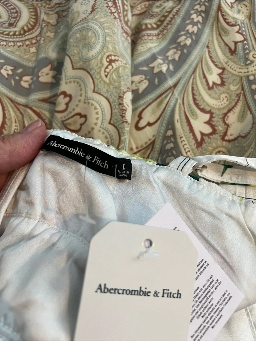 Abercrombie & Fitch Giselle Floral Pleated Tiered Maxi Dress Large NWT
